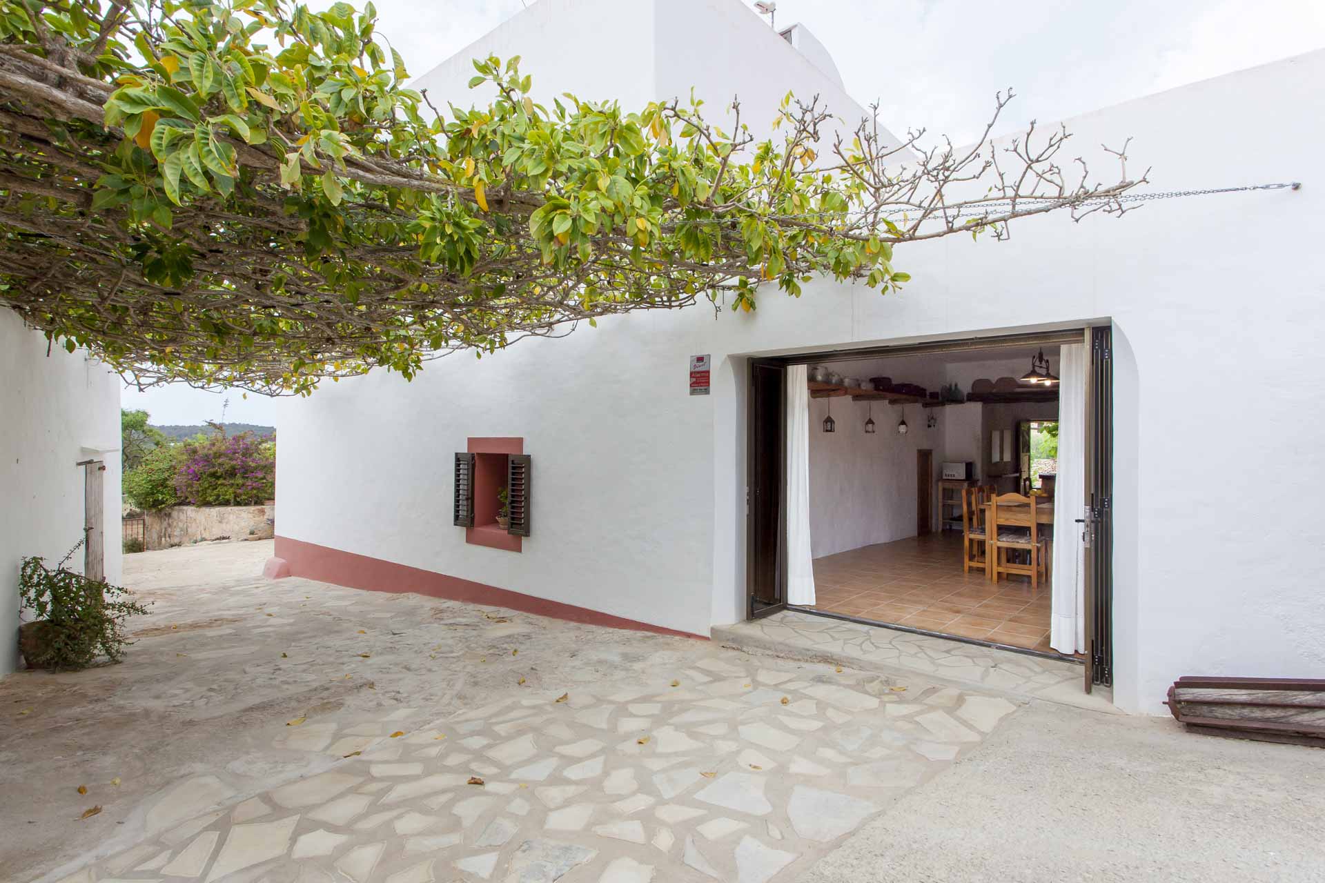 general view of a rental house in ibiza